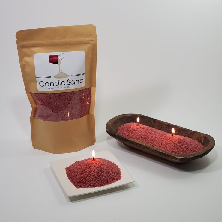 Candle Sand Dusty Rose (Premium Quality), 2 wicks included