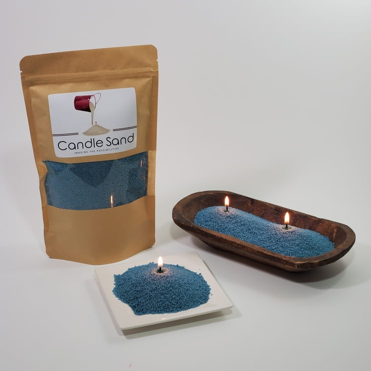 Candle Sand Ocean Blue (Premium Quality), 2 wicks included