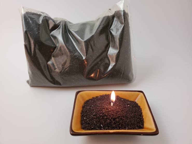 Candle Sand (Craft Quality) Dark Brown, 2 wicks included