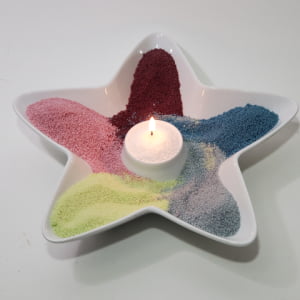 Condiment Dish Now Star Candle